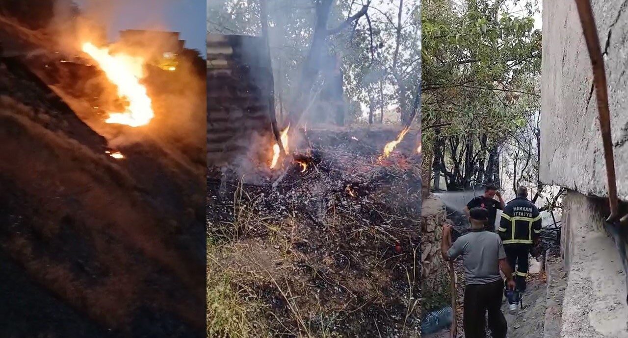 Hakkari’de iki farklı noktada çıkan yangınlar, itfaiye ekiplerinin hızlı müdahalesi