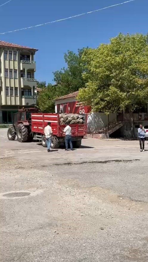 Yozgat’ın CHP Aydıncık İlçe Başkanı Sadık Erdoğan’ın çuvallar dolusu patatesi
