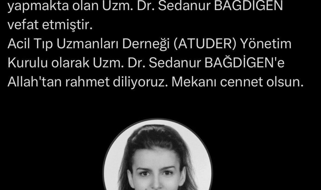 İstanbul Kağıthane’de Acil Tıp Uzmanı olarak görev yapan Doktor Sedanur