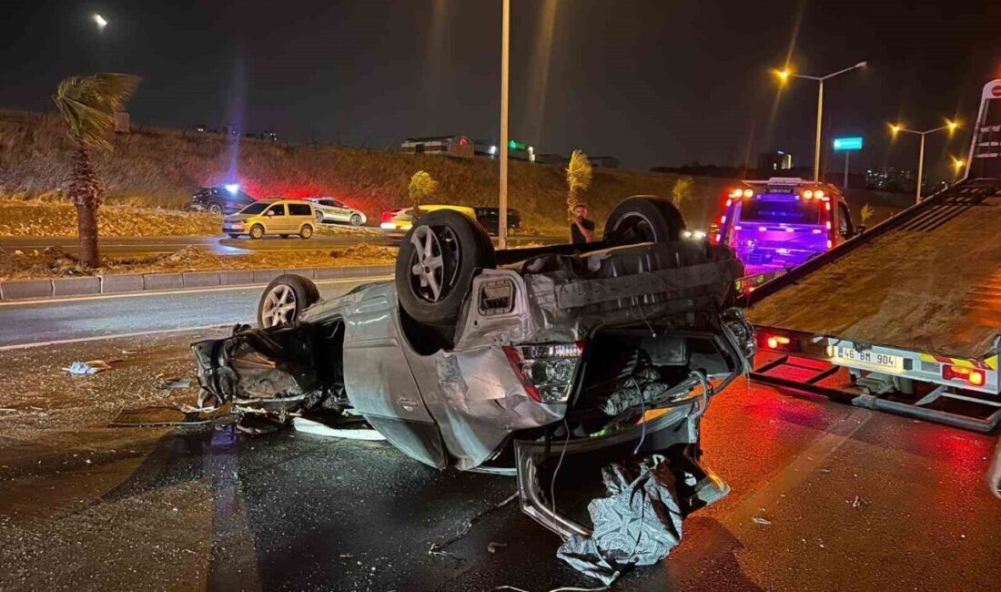 Kahramanmaraş’ta otomobilin takla attığı trafik kazasına sürücü ağır yaralandı. Kaza,