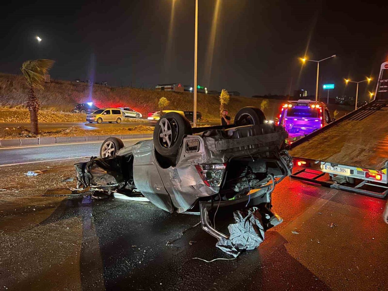 Kahramanmaraş’ta otomobilin takla attığı trafik kazasına sürücü ağır yaralandı. Kaza,