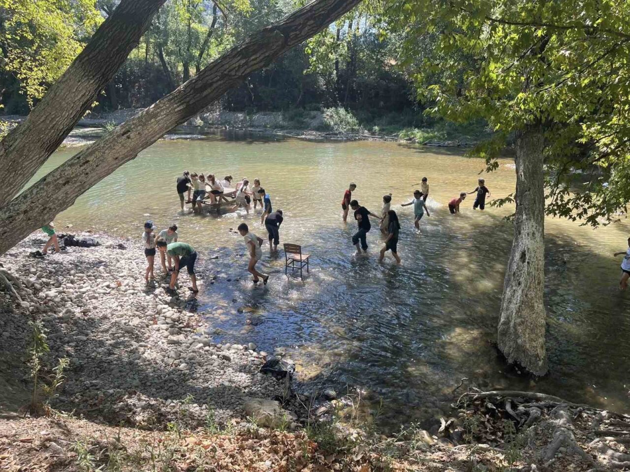 Aydın’ın Yenipazar ilçesine bağlı Karacaören Mahallesi Kur’an Kursu öğrencileri, gerçekleştirilen