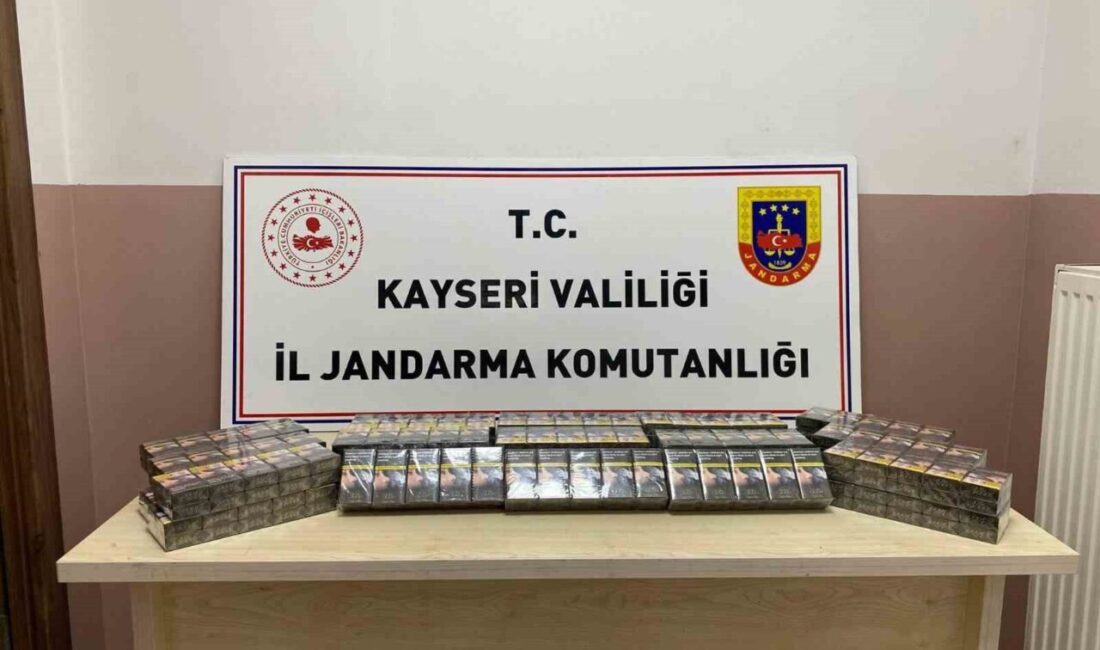 Kayseri’de jandarma ekipleri yol kontrol uygulamasında 3 farklı tırdan 770