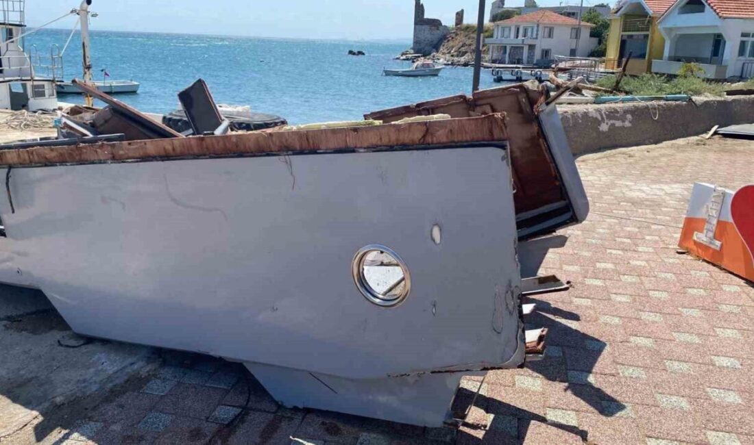 Balıkesir’in Marmara Adası açıklarında iş adamının kaybolduğu kazada parçalanan tekne,