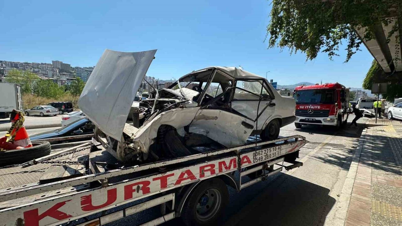 Samsun’un Canik ilçesinde meydana gelen kazada iki otomobil çarpıştı. Kazaya