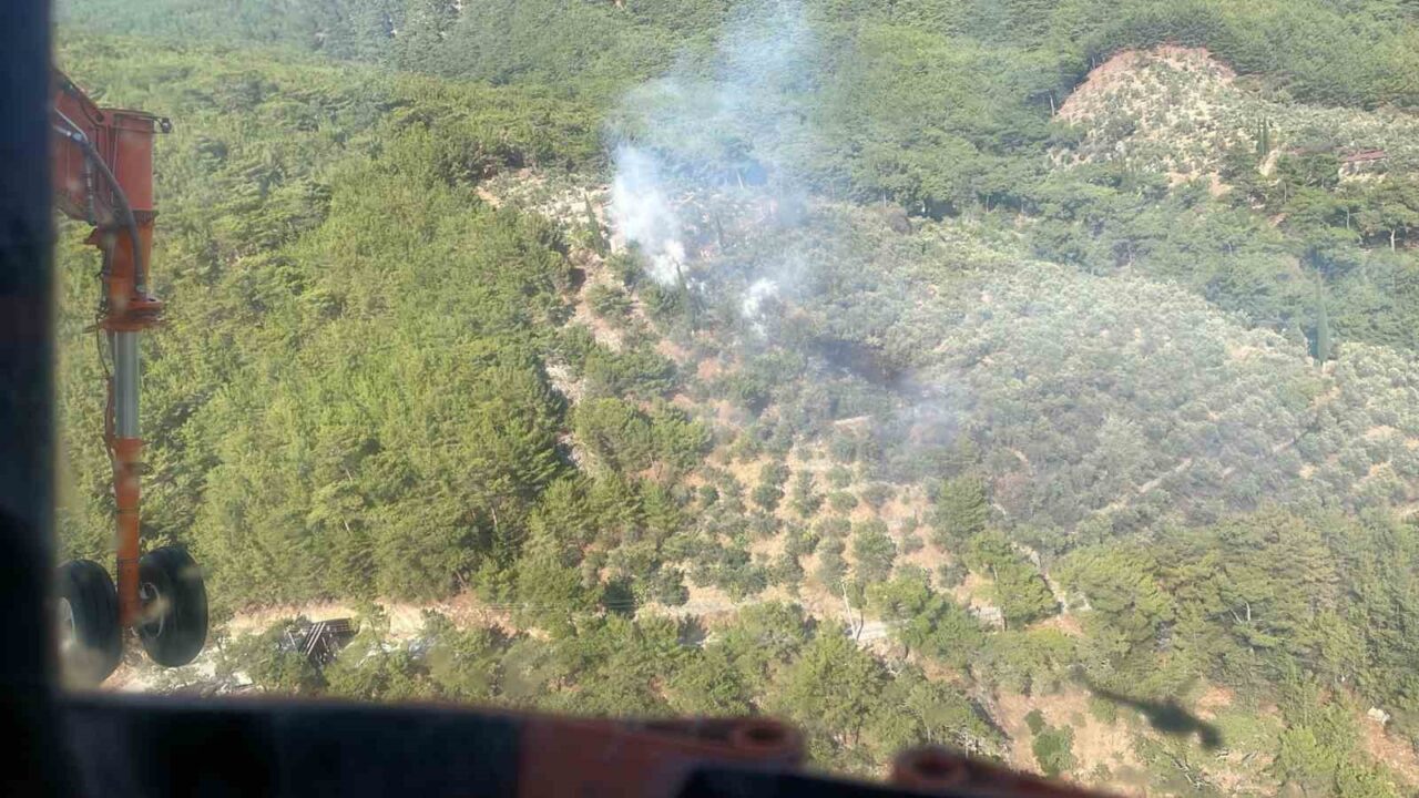 Balıkesir’in Edremit ilçesinde Kazdağları Milli Parkı’nda çıkan orman yangını, ekiplerin