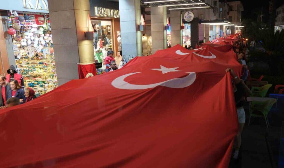 Kemer Belediyesi, 30 Ağustos Zafer Bayramı’na hazırlanıyor. 300 metrelik dev