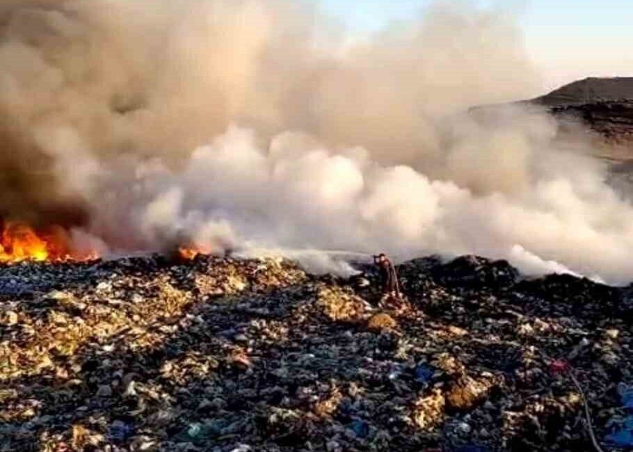 Kilis’te Resul Osman Dağı Mesire Alanı’nın arka kısmında bulunan çöplük