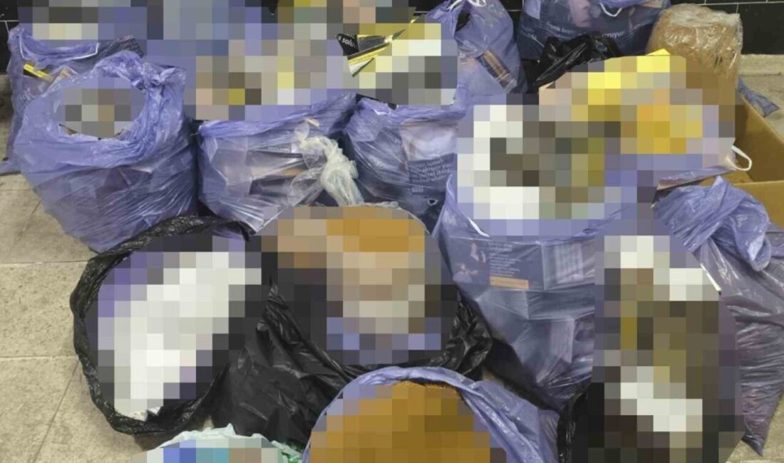 Kırıkkale’de polis ekiplerince bir iş yerinde yapılan operasyonda binlerce makaron,