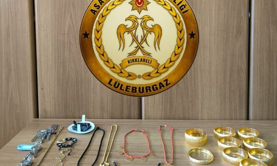Kırklareli’nde bir evden ziynet eşyası çaldığı iddia edilen şüpheli polis