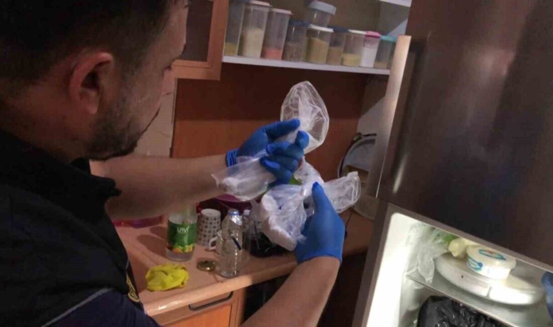 Adana’da buzdolabı ve mutfak dolabı içerisinde paketler halinde kokain yakalatan