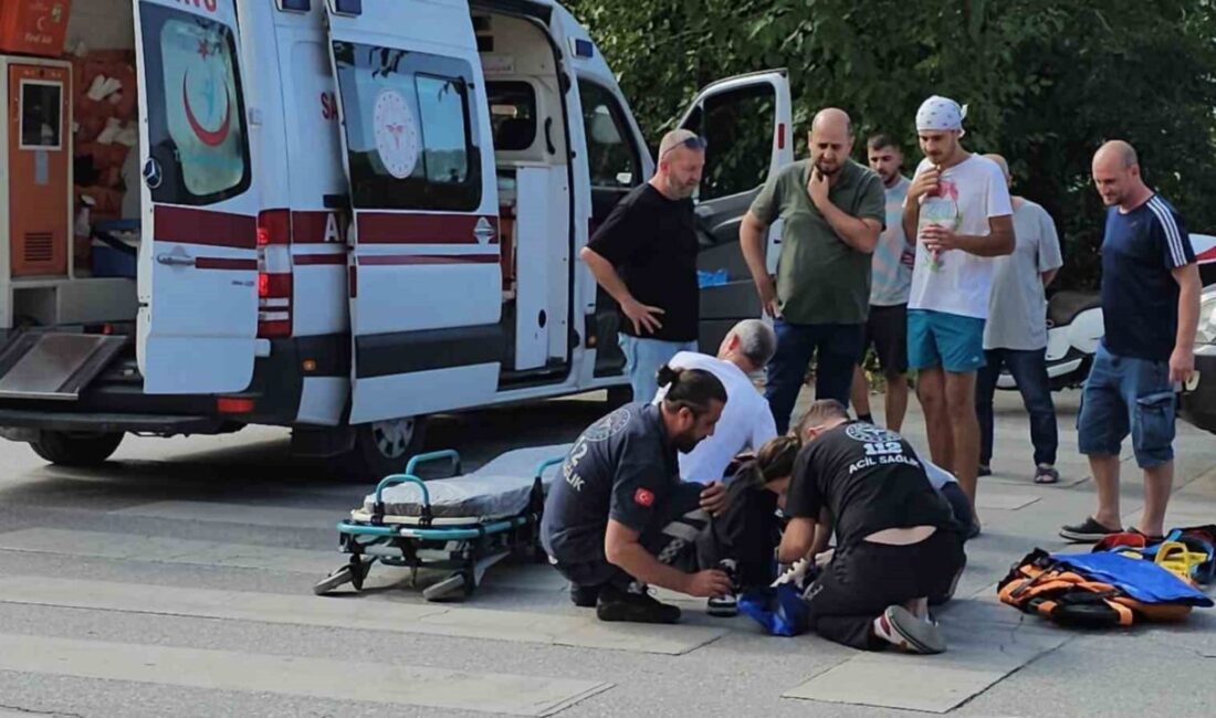 Sakarya’nın Sapanca içesinde kontrolden çıkarak devrilen motosikletten düşen sürücü yaralandı.