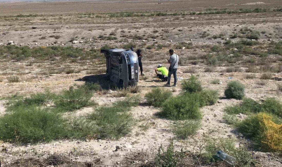 Konya’nın Ereğli ilçesinde kontrolden çıkan otomobil takla attı. Kazada 5