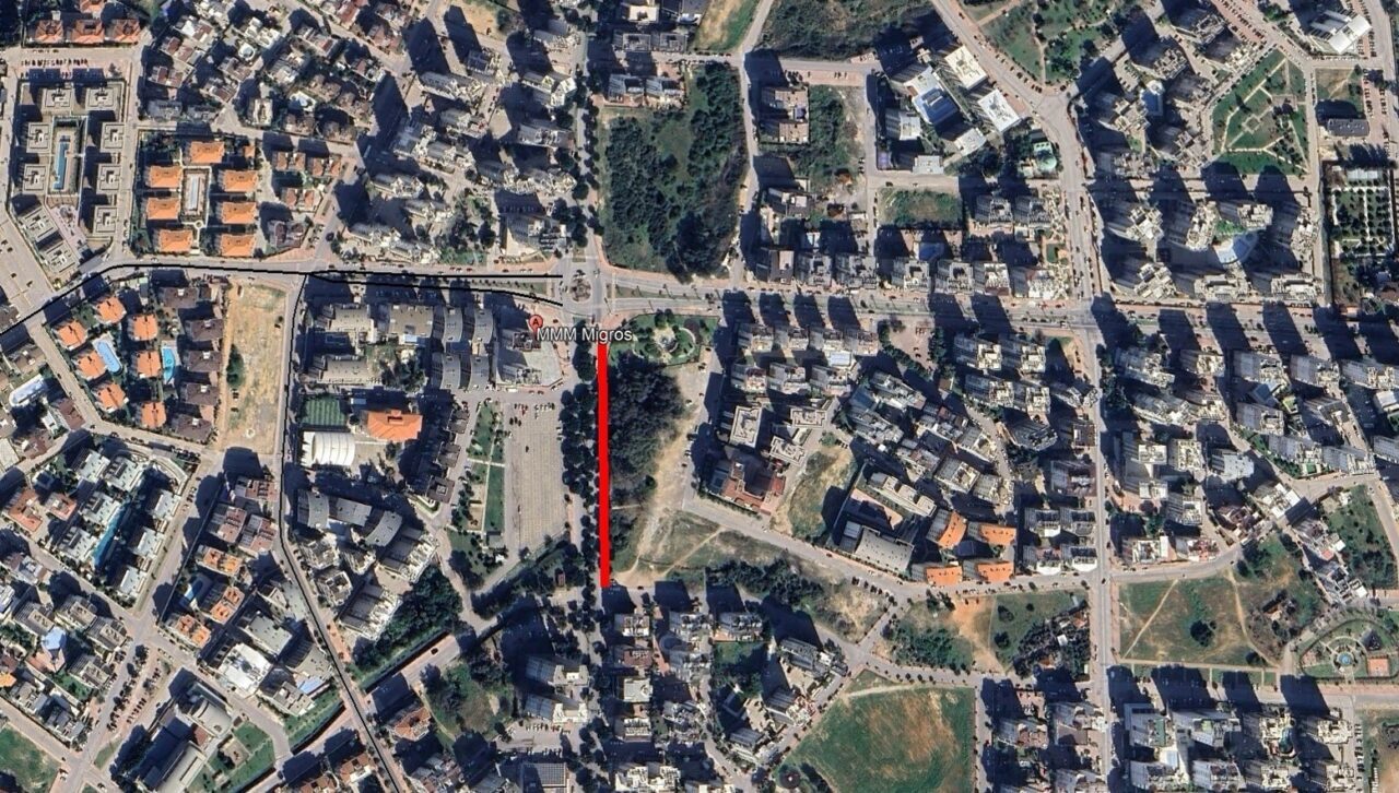 Antalya Büyükşehir Belediyesi, Konyaaltı ilçesi Uncalı Mahallesi, Uncalı Cadddesi üzerinde