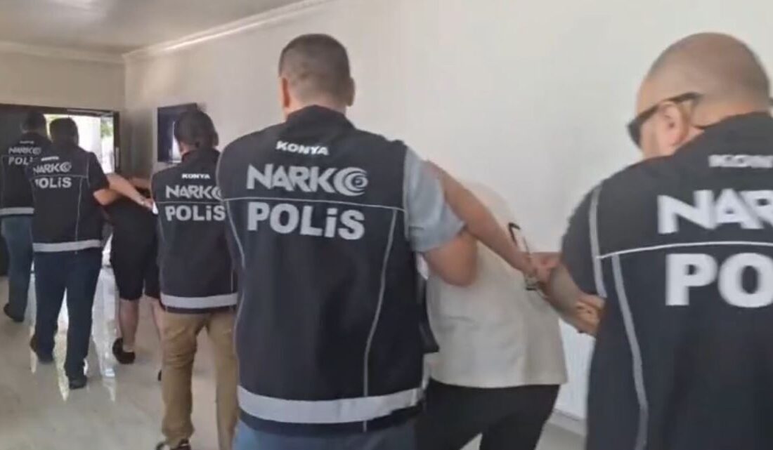 Konya’da Narkotik ekiplerinin uyuşturucu madde ticareti ve kullanımına yönelik gerçekleştirdiği