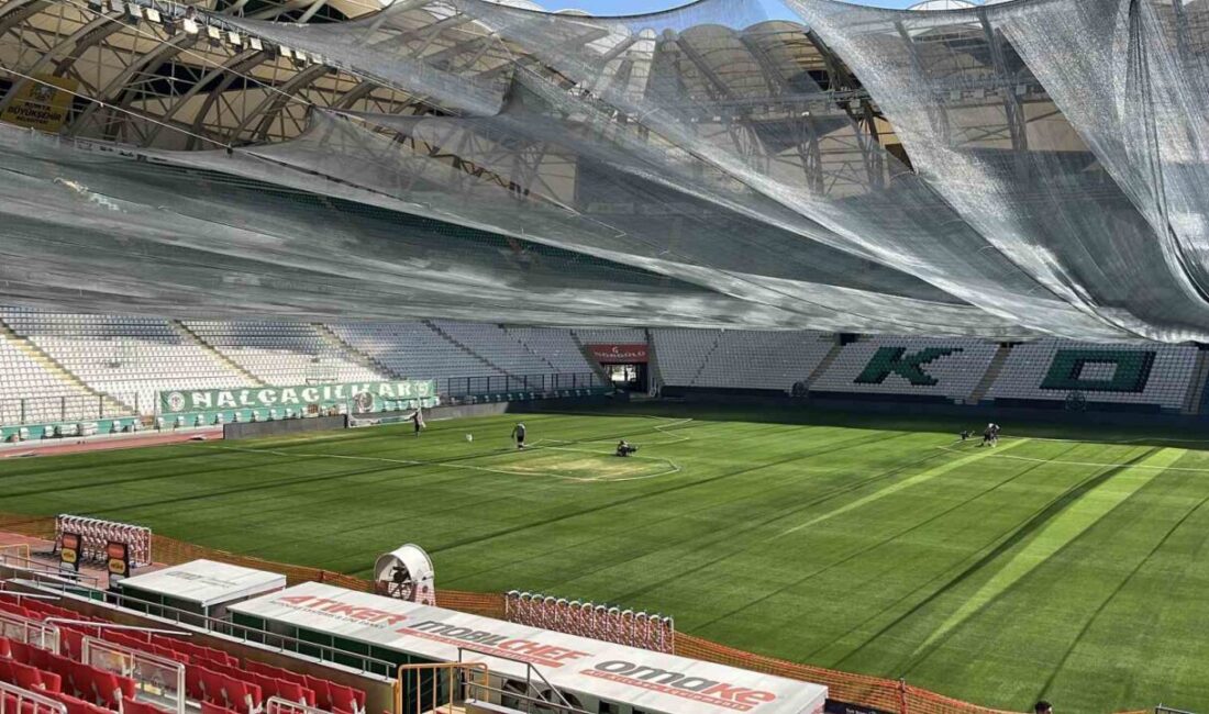 Konyaspor’da stadyum yenileme çalışmaları devam ediyor. Konya Büyükşehir Stadyumu’nda Batı