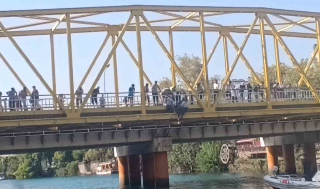 Manavgat ilçesinde yaşanan olayda, bir kişinin atlamak için tarihi Manavgat