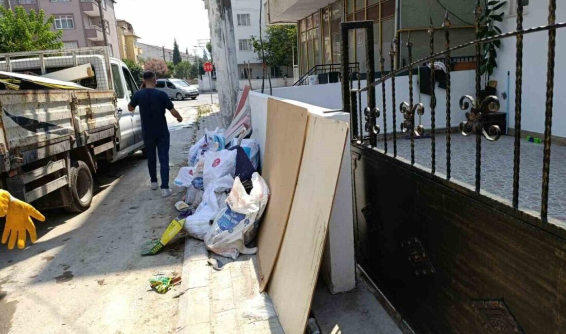 Körfez Belediyesi Temizlik İşleri Müdürlüğü ekipleri, kötü görüntüye sebebiyet veren,