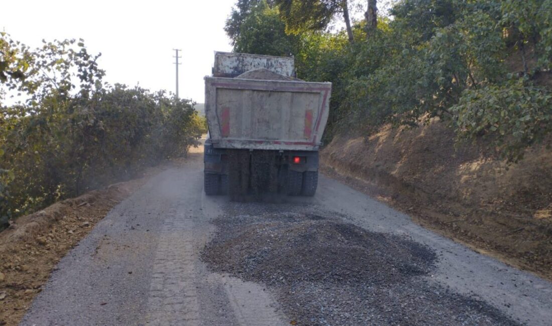 Düzce’de köy yollarında asfaltlama çalışmalarının yanı sıra sathi kaplama çalışmaları