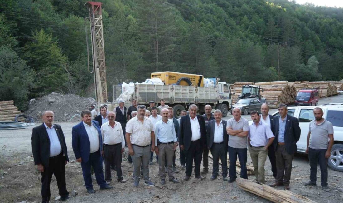 Kastamonu Belediyesi, Ilgaz Dağının eteklerinde yürütülen sondaj çalışmasına, bölgede yaşayan