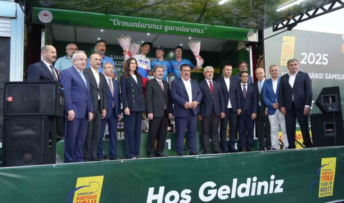 Samsun’da, 23 ülkeden 109 sporcunun katıldığı Kurtuluş Yolu Bisiklet Turu’nda