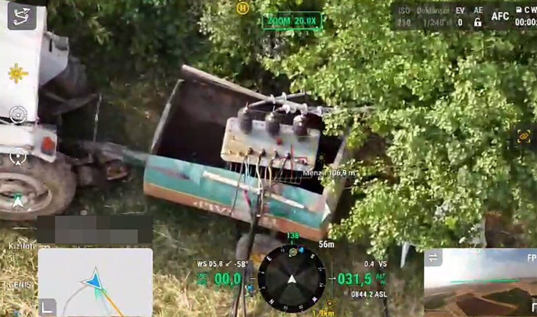Dicle Elektrik, Mardin’in Savur ilçesinde dron ile yaptığı kontrollerde, üzeri