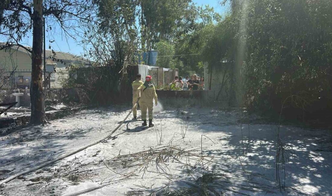 Marmaris’e bağlı Hisarönü Mahallesi’nde öğle saatlerinde başlayan zirai alan yangını,