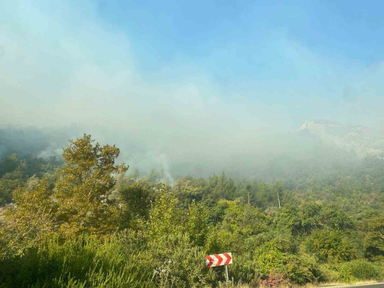 Mersin’in Anamur ilçesinde dün öğleden sonra çıkan orman yangını halen