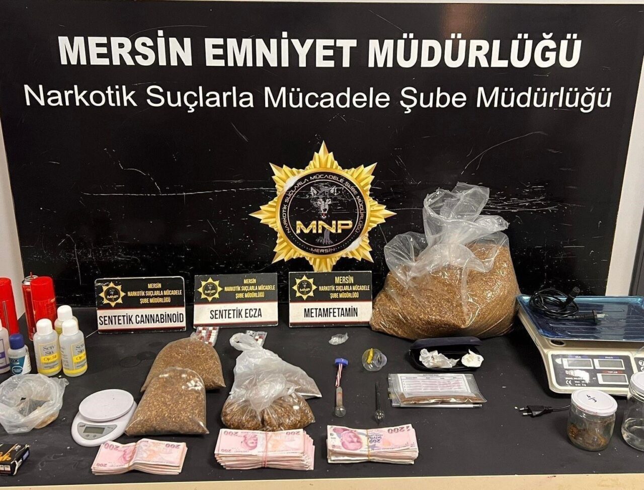 Mersin’de 11-17 Ağustos tarihleri arasında yürütülen uyuşturucu ile mücadele çalışmaları