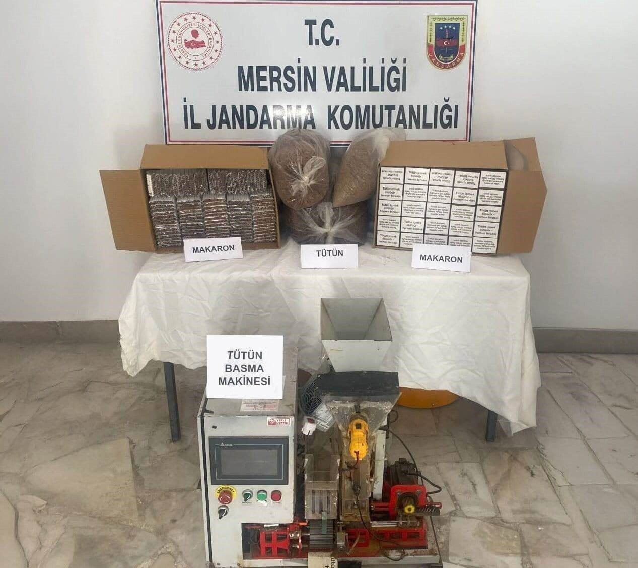 Mersin İl Jandarma Komutanlığı ekipleri, sigara kaçakçılığı ile mücadele kapsamında