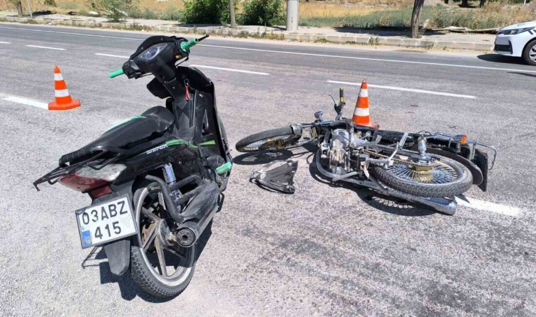 Afyonkarahisar’ın Şuhut ilçesinde 2 motosikletin çarpışması sonucu meydana gelen trafik