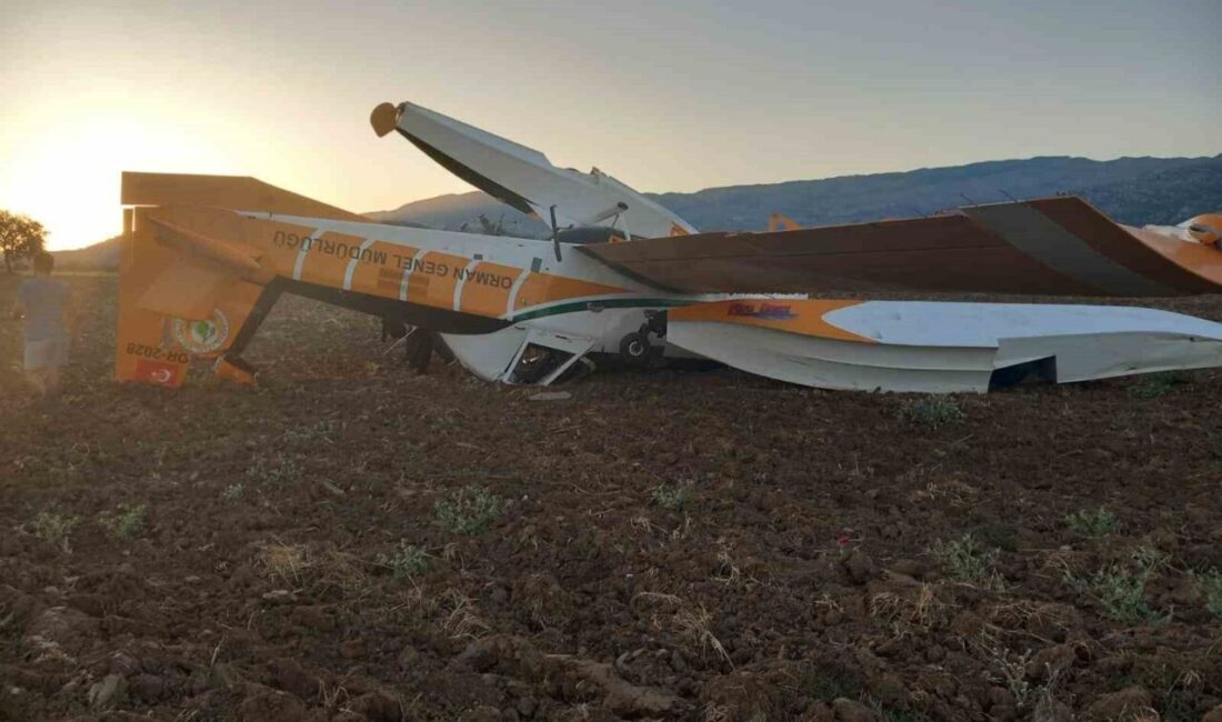 Muğla Valisi İdris Akbıyık, bir yangın söndürme uçağının tarlaya acil