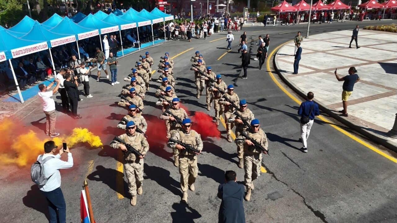 Muğla’nın Menteşe ilçesinde 30 Ağustos Zafer Bayramı’nın 103. yıl dönümü,