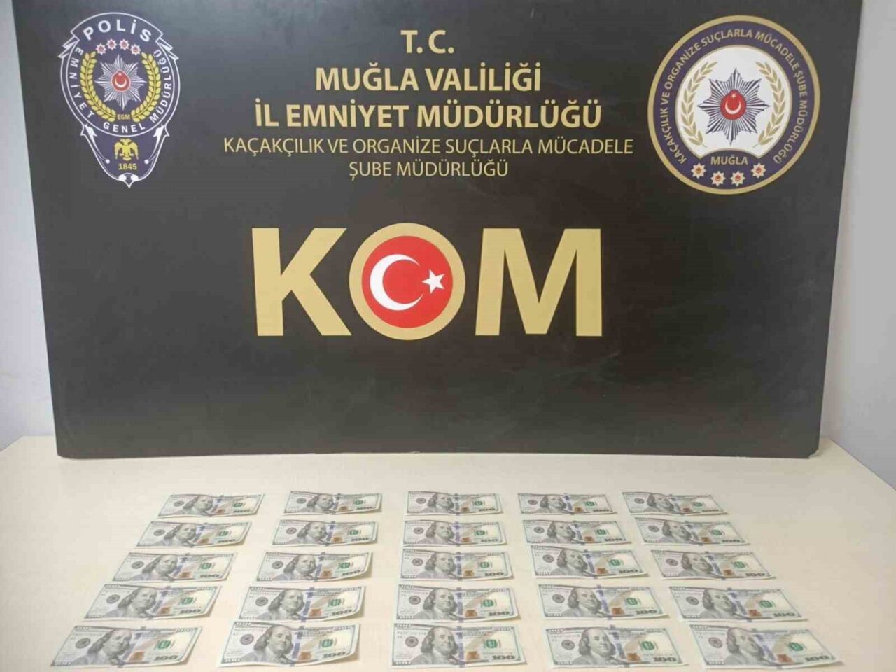 Muğla’nın Menteşe ilçesinde piyasaya sahte dolar sürmeye hazırlanan bir kişi,