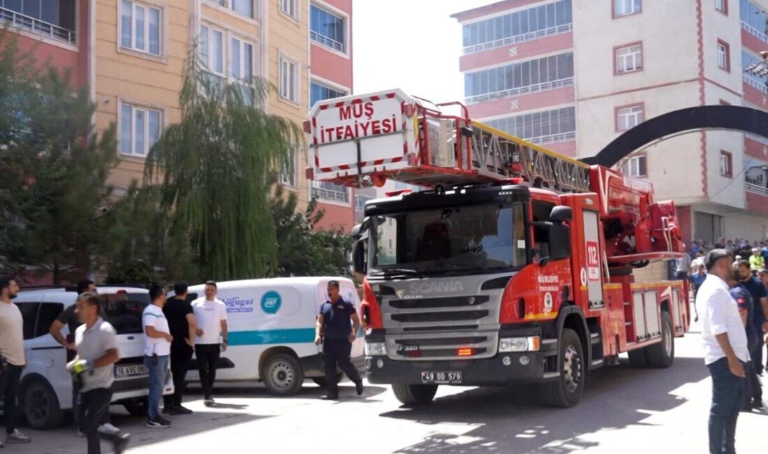 Muş’ta 7 katlı binada yangın çıktı. Dumandan etkilenen 6 kişi