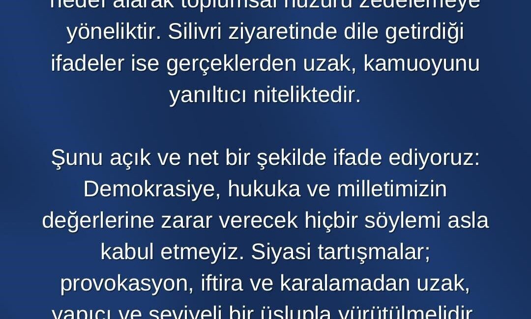 AK Parti Kayseri İl Başkanı Hüseyin Okandan, Cumhuriyet Halk Partisi
