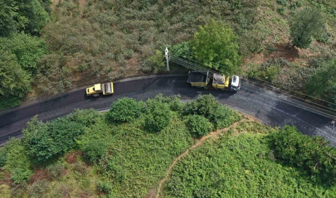 Ordu Büyükşehir Belediyesi tarafından ihtiyaç duyulan noktalarda sıcak asfalt çalışmaları
