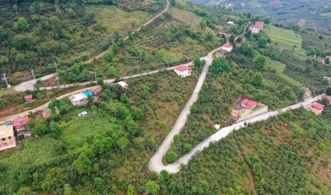 Ordu Büyükşehir Belediyesi tarafından kırsal mahallelerde beton yol çalışmaları devam