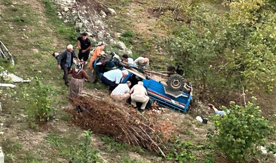 Ordu’nun Ünye ilçesinde “patpat” olarak bilinen tarım aracının devrilmesi sonucu