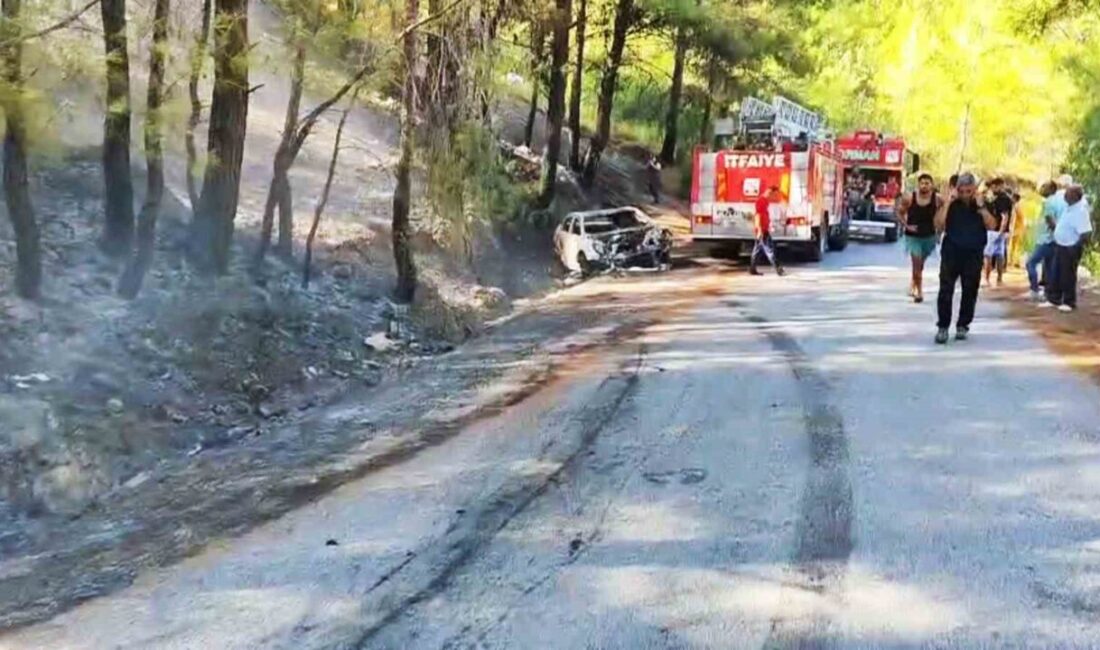 Muğla’nın Ortaca ilçesinde sabah saatlerinde seyir halindeki araçta başlayan ve