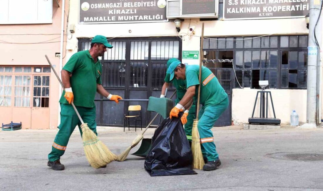 Osmangazi Belediyesi Temizlik İşleri Müdürlüğü ekipleri, her gün 270 kilometre