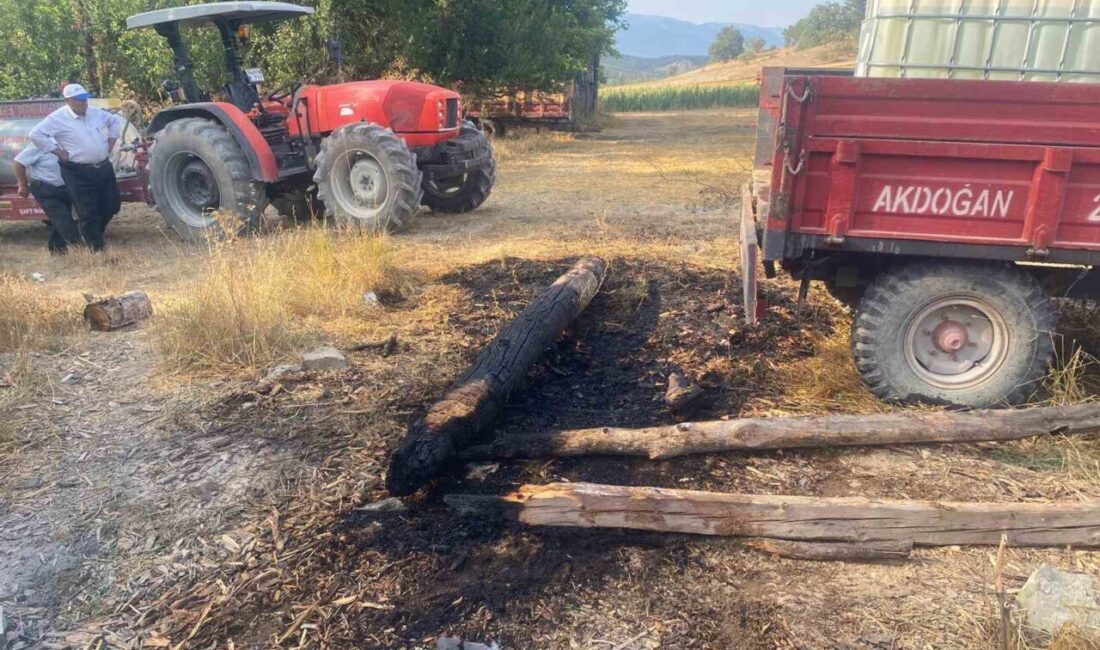 Bolu’nun kuru otların bulunduğu arazide çıkan yangın, ekiplerin hızlı müdahalesiyle