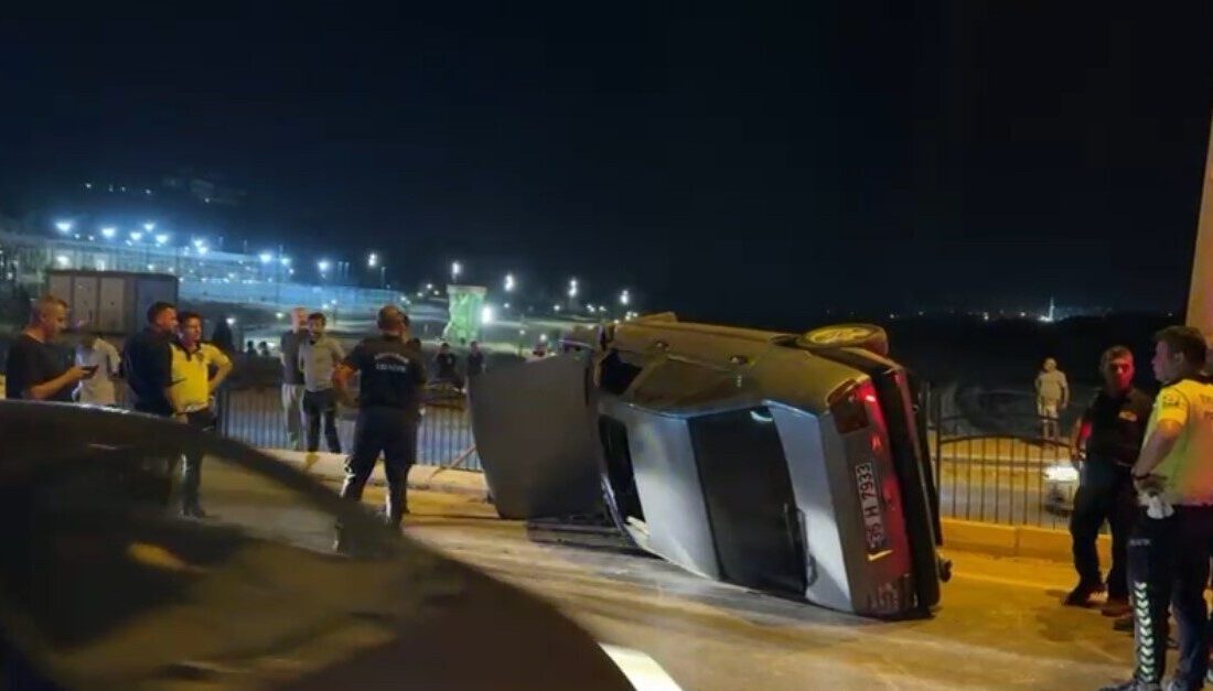 Adıyaman’da kontrolden çıkan bir otomobilin takla atması sonucu 1 kişi