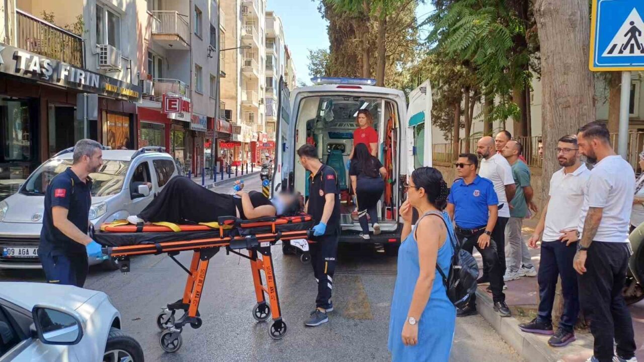 Aydın’ın Efeler ilçesinde iddiaya göre bir otomobilin sıkıştırmasıyla fren yaparak