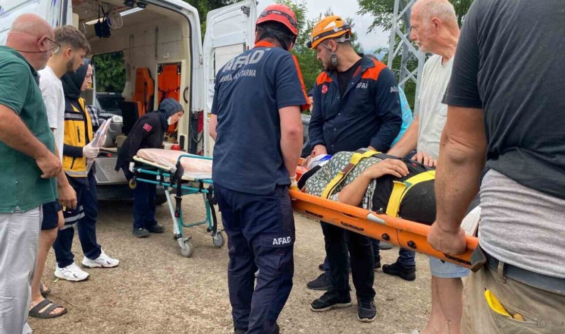 Rize’de çay topladığı sırada üzerine ilkel teleferiğin taşıyıcı kısmı düşen