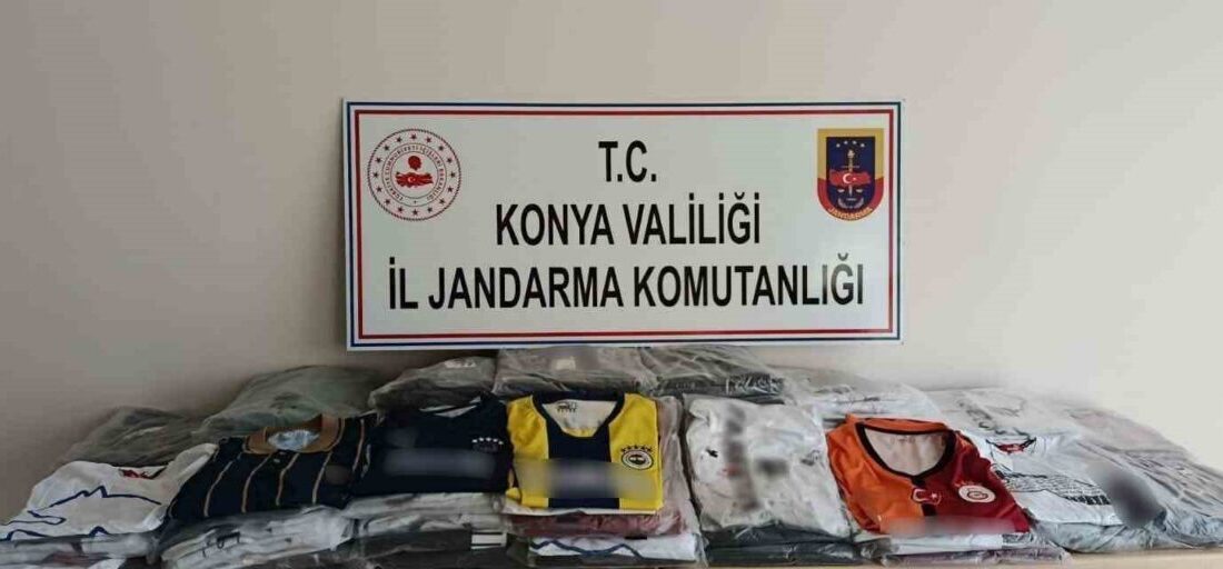 Konya’nın Beyşehir ilçesinde kopya tişört ve forma satan kişilere yönelik