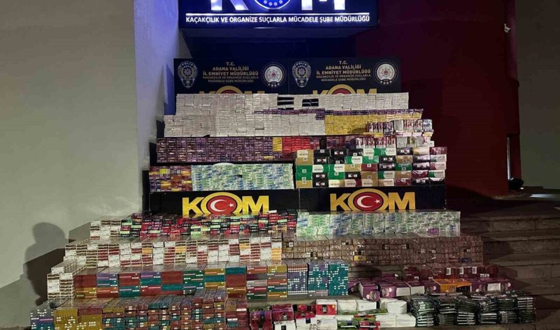 Adana’da saman yüklü tırın içerisine gizlenmiş piyasa değeri 3 milyon