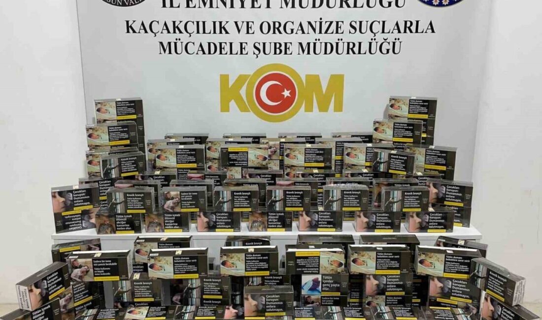 Samsun’da polis tarafından yapılan çalışmalarda 41 bin 400 adet kaçak