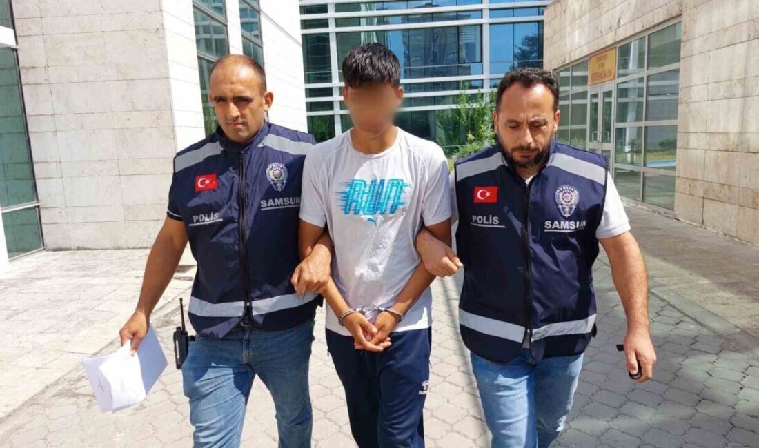 Samsun’da cezaevinden izinli çıkıp park halindeki montaj kamyonunu çalan 18