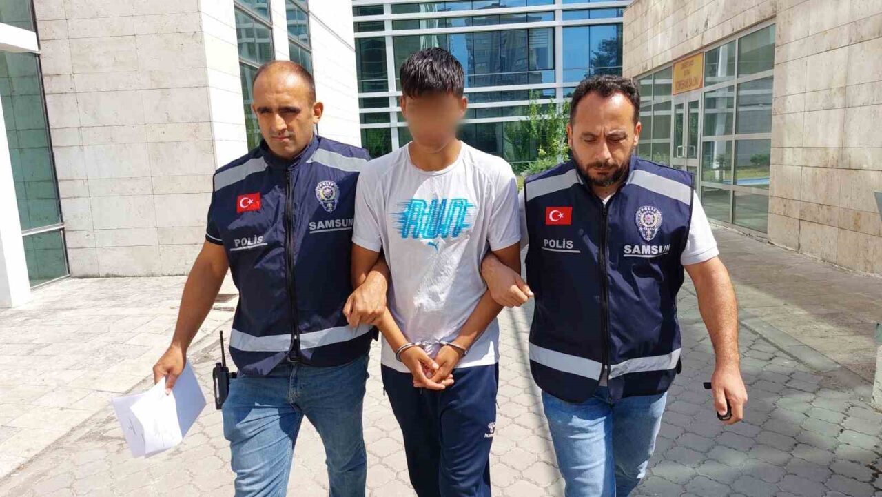 Samsun’da cezaevinden izinli çıkıp park halindeki montaj kamyonunu çalan 18